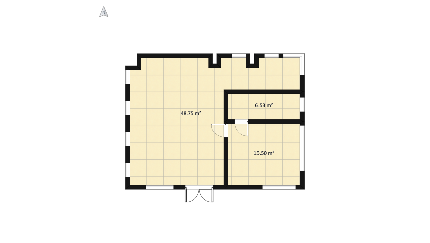 Neutral Toned Apartment floor plan 78.74