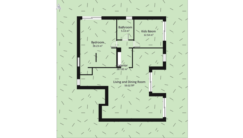 Apartament 100mq floor plan 406.77