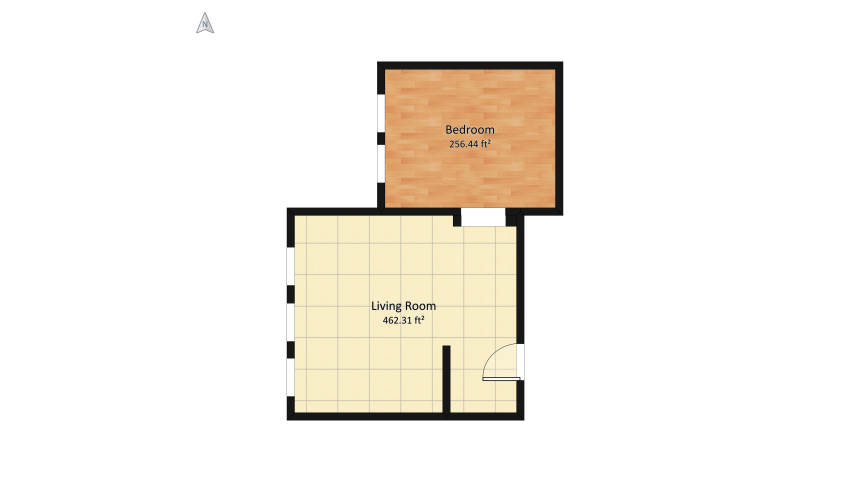 Copy of Room 1- Classic Black and White floor plan 73.62