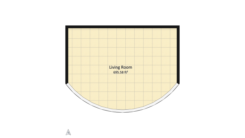 High Ceiling Living Room floor plan 129.25