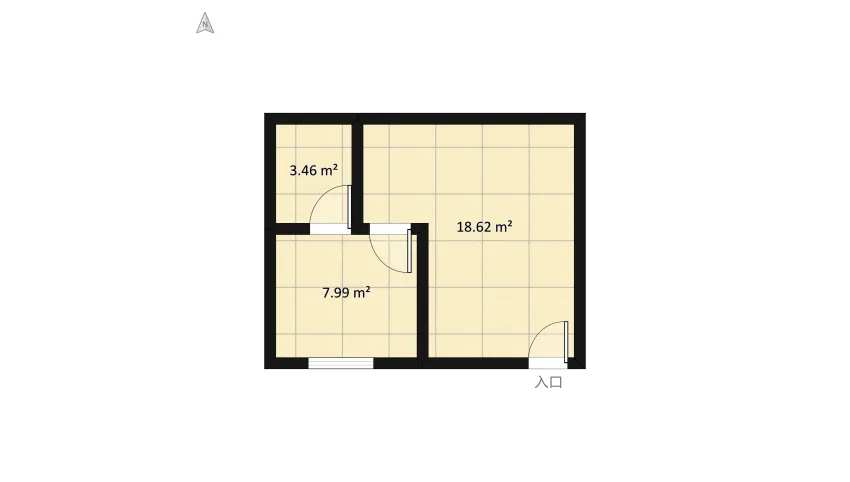 Modern Loft 30m²/330ft floor plan 34.8