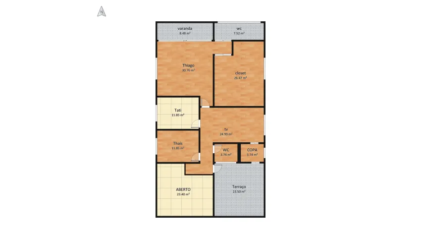 Copy of Casa CABV - Versão 21 - Superior floor plan 190.55