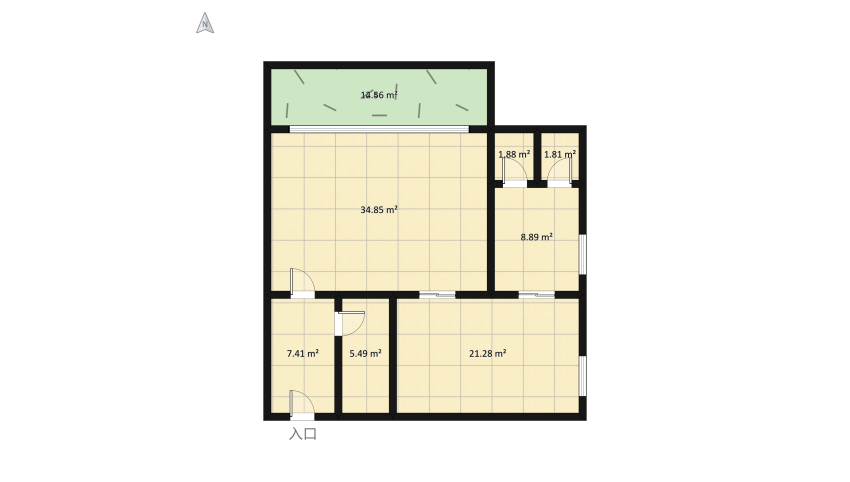 #HSDA2021Residential-White Cream floor plan 121.68