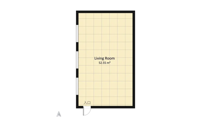 Arabic men Livingroom floor plan 52.56