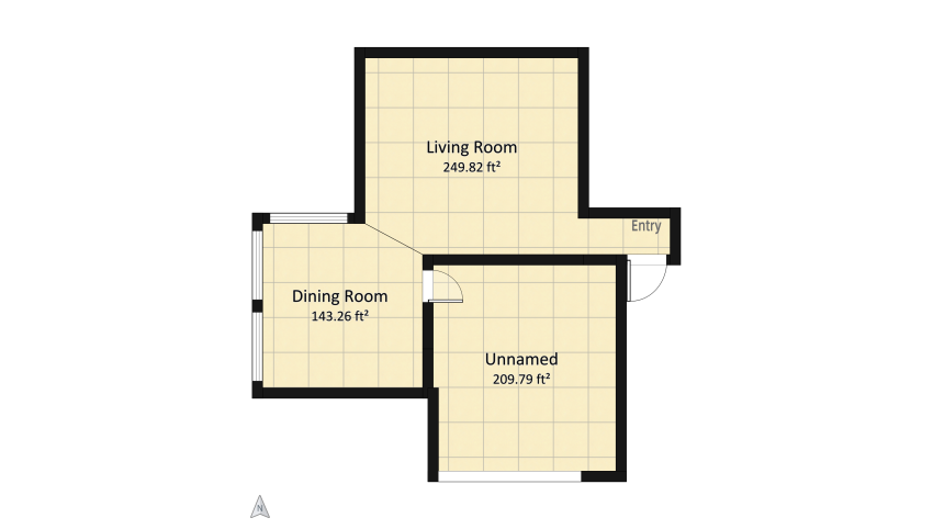 16-Modern Apartment Empt Room floor plan 56.01