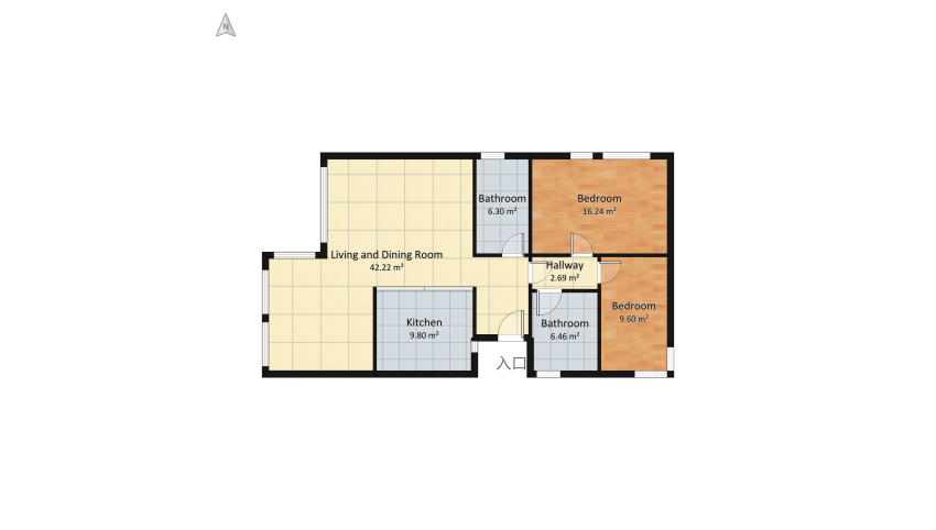 Home Interior floor plan 102.6