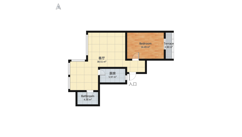Normal Apartment floor plan 78.04