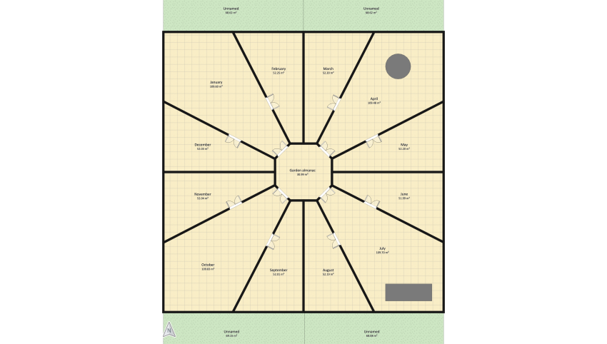Garden Almanac floor plan 1160.98