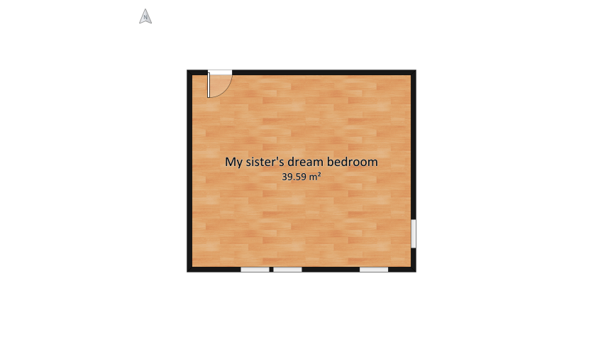 My Sister's Dream Bedroom floor plan 43.71