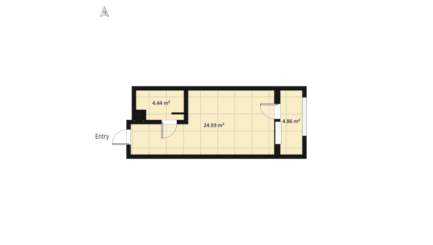 Bachelor Studio Apartment floor plan 40.13