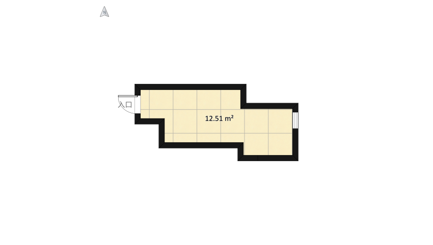 Minimalist Room floor plan 14.77