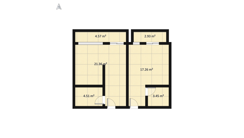 Studio Condo unit in Japandi Style floor plan 63.96