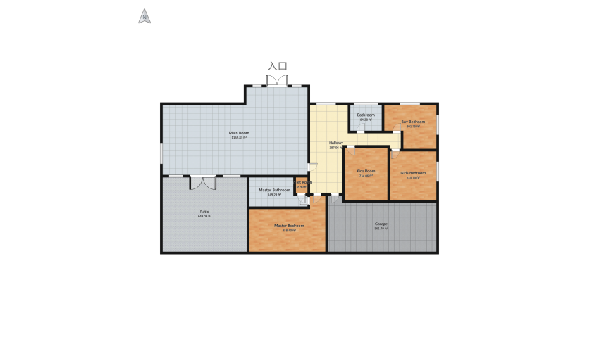 Modern Ranch House floor plan 407.56